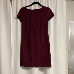 Banana Republic Deep Red Lace Mini Dress